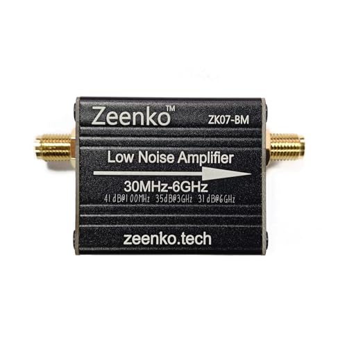 AURSINC ZK07-BM Low Noise Amplifier LNA Module, 30M-6GHz, Wideband, Low Noise, High Gain, USB Powered, Built-in 300mAh Battery, for TinySA Ultra, RF & Software Defined Radio (SDR)