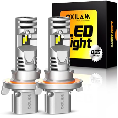 Image of OXILAM H13 Bulbs, 600% High Brightness, 6500K Cool White 9008 Fog Light Bulb With Fan, Plug and Play, IP68