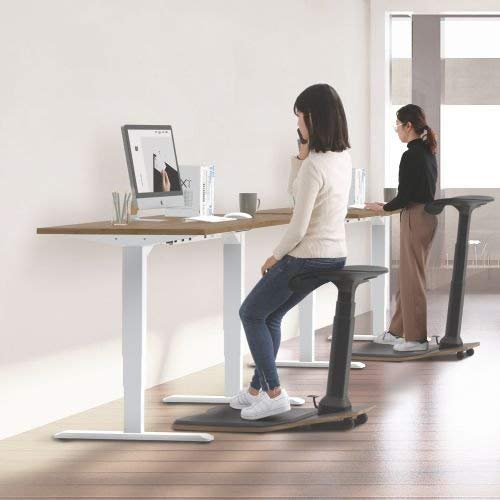 Image of PerchRite Standing Desk Stool for Perching, Leaning & Sitting w /Anti-Fatigue mat