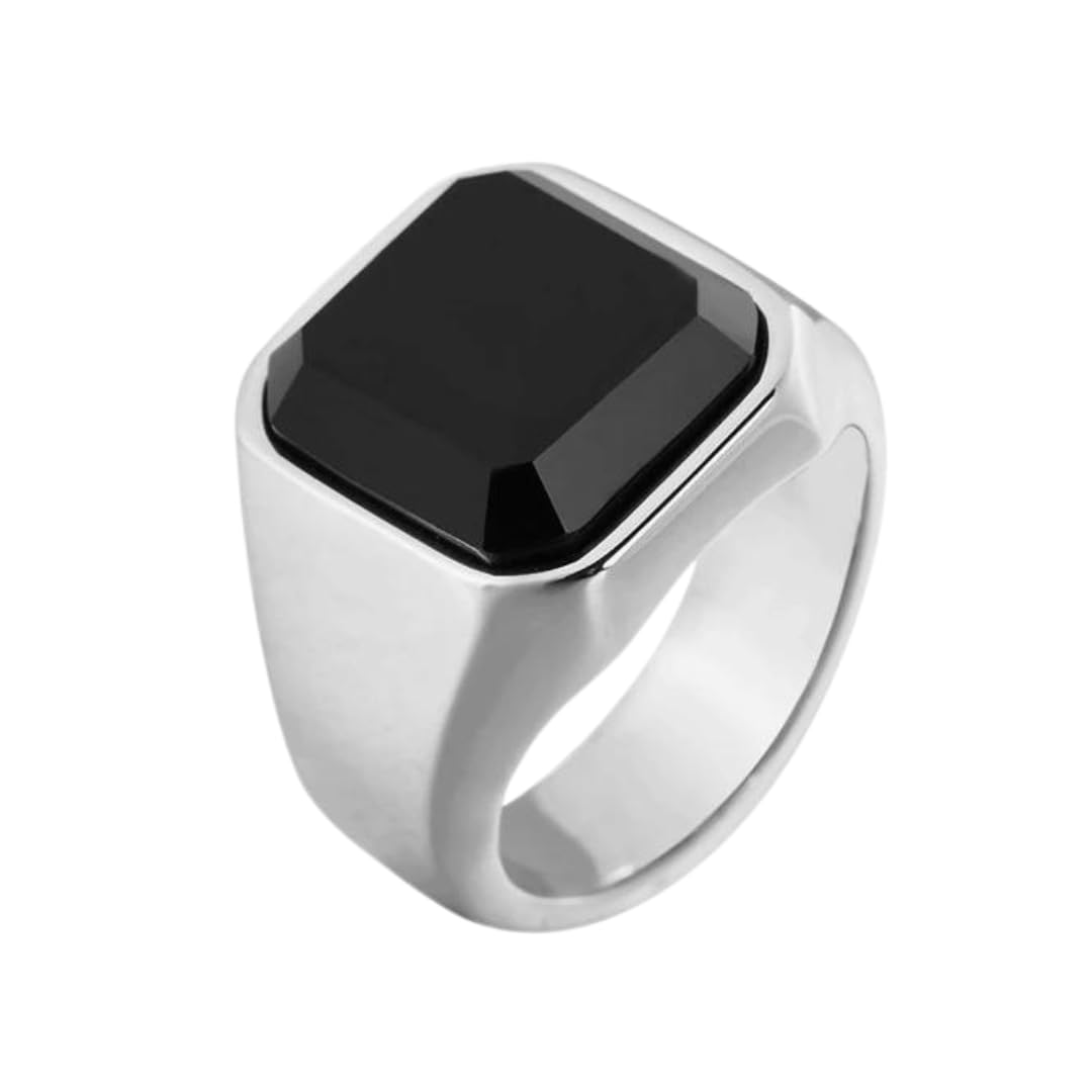 DVRK Anillos Hombre Oro y Plata con base de Acero Inoxidable 316L