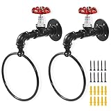 [Einfach zu montieren]: Unser Handtuchhalter wird in 2 Packungen geliefert, mit 10 Schrauben und 10 Trockenbauankern kostenlos, einfach zu installieren.