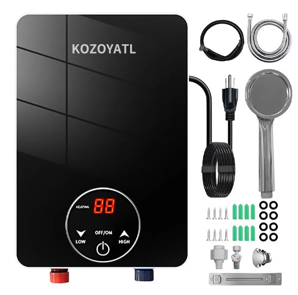 La mejor comparación de lavasecadoras electricas del mes. 45 Calentador de Agua Eléctrico para Baño, Instantáneo 3500W, Boiler Eléctrico con Regadera Eléctrica, Cabezal de Ducha, Pantalla Táctil y Temperatura Ajustable – Uso...