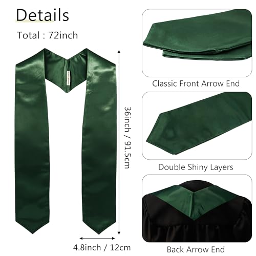 Image of GraduationMall 24 Pieces 72 Inch Plain Graduation Stole Bulk Sublimation Blank Honor Graduation Sash Unisex Adult