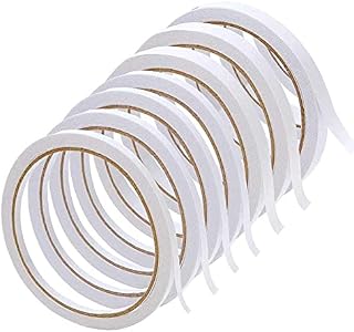 Jieddey Double Sided Tape,7 Rolls Adhesive Sticky Tape for Scrapbook Craft Projects Photos Office Card Making DIY 5mm/8mm/10mm/12mm/15mm/18mm/20mm