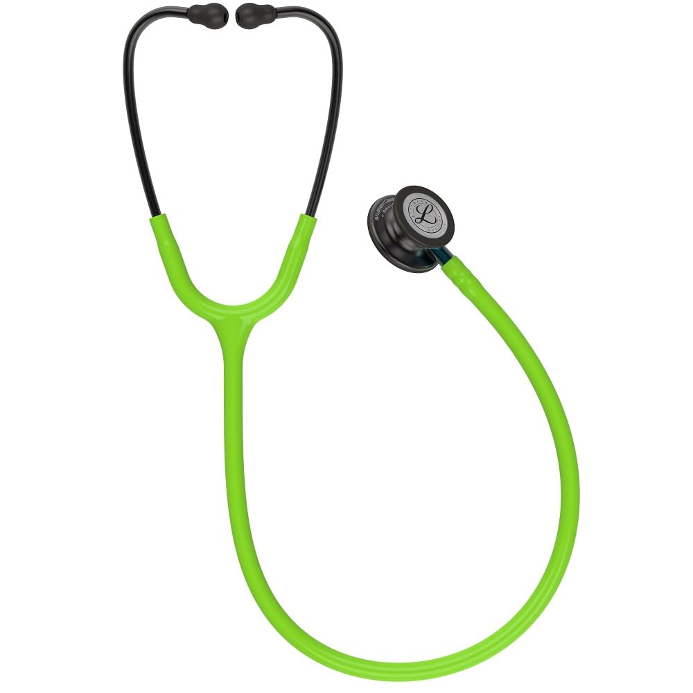 3M Littmann Classic III Estetoscopio con Grabado Gratuito y Linterna Pupilar de Regalo (Limón/Smoke Edition/Blue Stem)