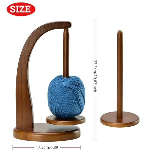 NECBAOA Wollabwickler, Wollhaspel Rotierender Magnetischer Holz Wollknäuelhalter, Garnrollenhalter Wollabwickler Wollhalter Wolle aufwickler für Häkel, Knitting Accessories, Nähzubehör Geschenke – Bild 4