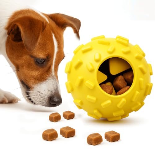 Treat Dispensing Dog Toys - Interactive Cognitive Dog Treat Toy,Puzzle Ball for Puppies & Small Dogs,Promotes Slow Eating, Reduces Stress,Perfect for Fetch,Chewing & Training
