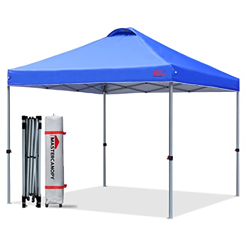 Mastercanopy Durable Ez Pop-Up Canopy Tent With Roller Bag (8X8, Blue) #TOP15