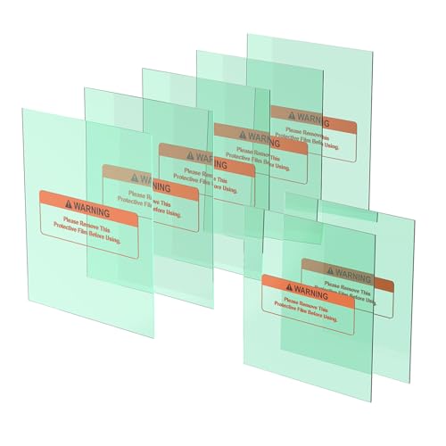 Image of AZZUNO Large Viewing 5Pcs 4.76" x 5.47" Outer Lens and 2Pcs 3.94" x 4.13" Inner Lens for AZNH-1097 Welding Helmet