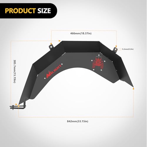 Image of Nilight TJ Rear Inner Fender Liners Fit for 1997 1998 1999 2000 2001 2002 2003 2004 2005 2006 Jeep Wrangler TJ & LJ 2PCS Offroad Powder Coated Steel Splash Mud Guard Wheel Well Liner Covers