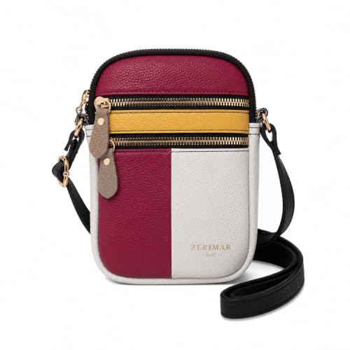 Sac à bandoulière en cuir pour femme Zerimar compact contre l'encombrement
