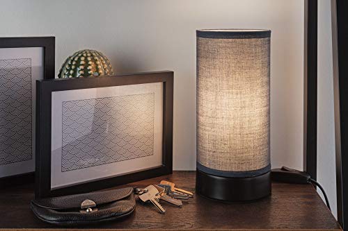 Paulmann 77059 Table luminaire Pia max. 25 watt Table lamp Black matt Living Room lamp Metal, Fabric Bedside lamp E14 - Image 4