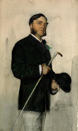 Cuadro pintura al óleo el banquero Ludwig Arosenius, decoración de hogar 60x90