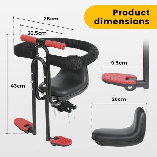 Kids Bike Seat Front Mounted