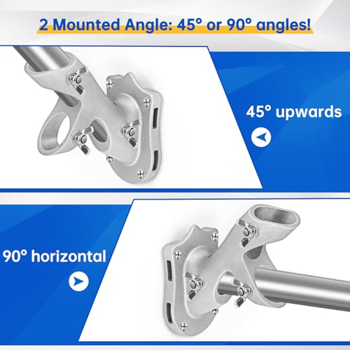 Anovo Flag Pole Holder, Anovo Flag Pole Brackets Mount Outside House Heavy-Duty Aluminum Metal Rust Proof Bracket 1 Inch Inner Diameter 2 Positions With Hardwares For Outdoor Wall Mounting Porch thumb #2