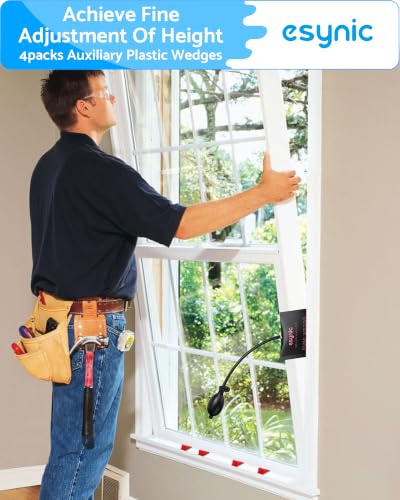 Image of eSynic 2 Pack Durable Air Wedge Bags Kit with 4 Wedge-300lbs Load-Bearing | Strong TPU Materials-Air Door Lifting Tool with Quick-Release Valve-2.4 inch Lift Height- Perfect for Door /Window Installation