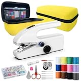 Handheld Sewing Machine for Beginners, Portable & Cordless with 2 Speeds & Complete Sewing Kit, Mini Sewing Machine for Quick Fabric Repair, DIY Crafts, Home and Travel Use
