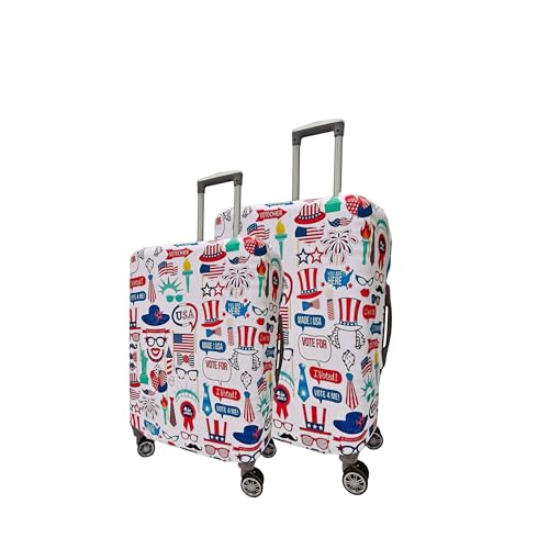 Image of Printed Travel Luggage Cover for Suitcase - Stretchable & Scratchproof Trolley Bag Protector