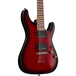 Schecter Demon 6 Crimson Red Burst – guitare électrique - Les Beatles, Paul McCartney, John Lennon, RIngo Starr, George Harrison Schecter Demon 6 Crimson Red Burst - guitare électrique – Image 5