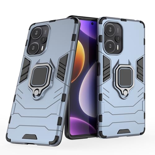 Max Power Digital Funda para móvil Xiaomi Poco F5 5G Carcasa Magnética con Anillo Imán Antigolpes Resistente Rígida Dura [Tecnología Absorción Golpes] (Xiaomi Poco F5 5G, Azul Marino)