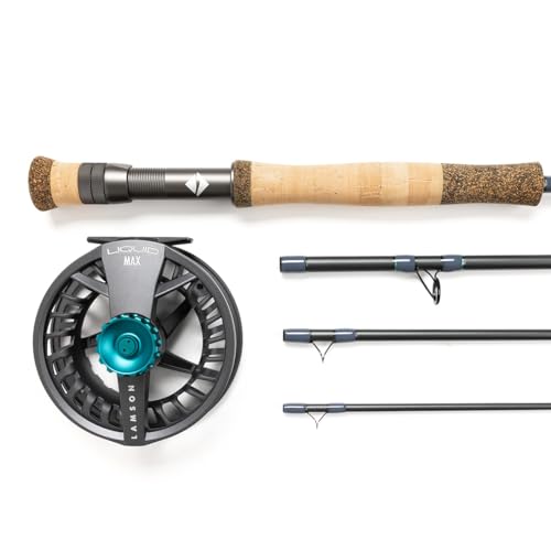 LAMSON | Liquid Max Combo 10wt. Fast Action Fly Fishing Rod and Reel | Saltwater + All Water | Cordura Travel Tube & Padded Reel Case | 9 Foot 4-Piece| Fighting Butt | Fly Line Not Included