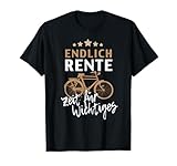 Endlich Rente Zeit für Wichtiges Rentner Fahrrad Bike T-Shirt