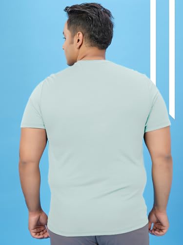 Image of TECHNOSPORT Men's TECHNOCOOL+ Slim Fit Sports T-Shirt Quick Dry Round Neck Performance Tee with UPF 50+, Anti-Odour, Anti-Microbial & 2-Way Stretch Gym, Running, Training & Casual Wear