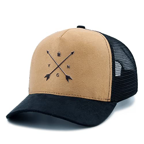 Boné Young Trucker Telinha Com Camurça Aba Curvada Masculino (Marrom)