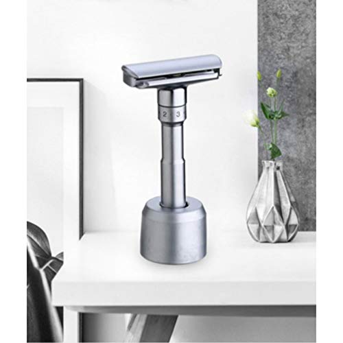 Barbeador de barbear Beaupretty de borda dupla ajustável com lâminas de barbear molhada para homens