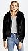[BLANKNYC] Women's Faux Fur Coat Outerwear, Black Noise, L