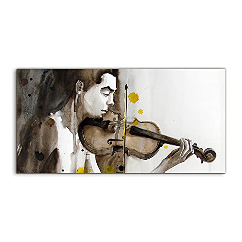 Tableau acrylique 100x50cm pour moderniser un salon terne Portrait of a violin