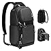 TARION Kameratasche Sling Kamerarucksack Klein: 2-in-1 Fotorucksack Kamera Sling Tasche 9L Fotografie mit Seitlicher Zugang Wasserdicht Regenhülle für DSLR SLR Spiegelreflex Reise TR-S(Kamerarucksack)