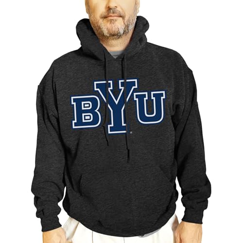 Campus Colors NCAA Adult Cotton Blend Charcoal Hooded Sweatshirt - Made from Ringspun and Versatility