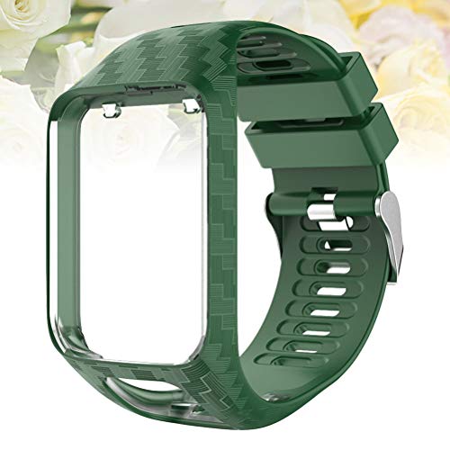 Pulseira de relógio inteligente de substituição de silicone de grão esculpido de 1 unidade compatíve