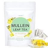 Mullein Leaf Tea Bags - Lungs Cleanse and Respiratory Support, 40 Tea Bags, Mullein Herbal Tea for L