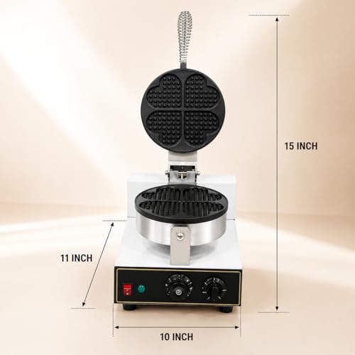 Image of Heart Shape Waffle Maker 5 Slot, Commercial Electric Waffle Maker Machine, Professional Belgian Waffle Machine for Cafe Bakery