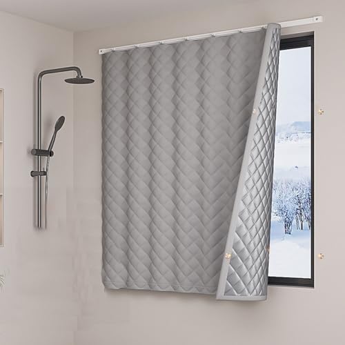 POTUBI Película Aislante for Ventanas, Reutilizable, Ideal for el Invierno, for Aire Acondicionado y for Mantener frío Calor Fuera (Gris, 50 x 100 cm)(Grey)