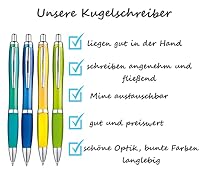 Libetui 10 bunte Kugelschreiber mit blauer Mine – Ansicht 2