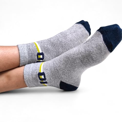 Image of Kid's Socks for Boys and Girls - Made with Soft & Breathable Cotton with Antibacterial Wash, Pack Of 5, Suitable for all day long use