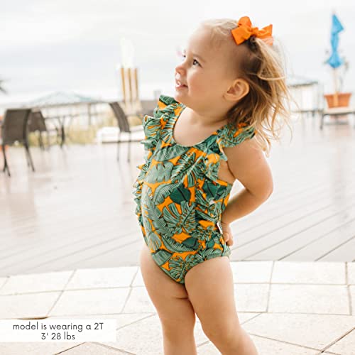 Image of SwimZip Girls' Ruffle One-Piece Swimsuit with UPF 50+ Sun Protection