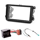 2-DIN CARAV 08-009-25-8 2-DIN Marco de plástico para Radio Adaptador Dash rodeado Trim Kit de instalación