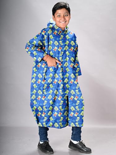 Image of LUX VENUS Boys Printed Raincoat with School Bag Cover
