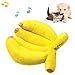 zNLIgHT Usefor for Pet Dog Cat Puppy Banana Shape Peluche Bambola Che squillante Suono Chew Molar Play Toy - Giallo Banana