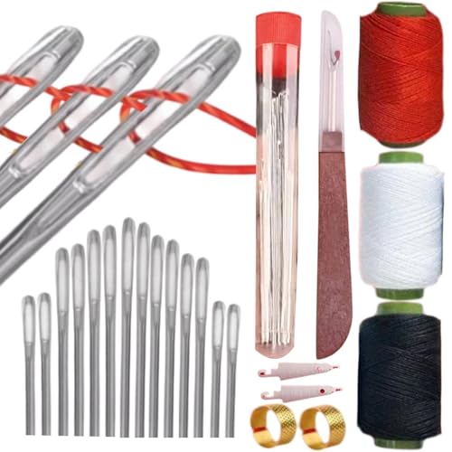 37-teiliges Nähwerkzeug-Set, Nadeln, Faden, Handreparaturwerkzeuge, tragbares Bastelset, Näharbeitsset für Anfänger, Nadeleinfädler und Handnähnadeln, professionelle DIY-Liebhaber