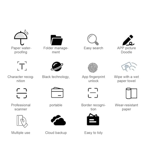 Cuaderno inteligente reutilizable: papel de piedra impermeable, planificador de escritura digital, bloc de notas ecológico, diario borrable | Diseño inteligente de papel de cuaderno reutilizable para - imagen 5