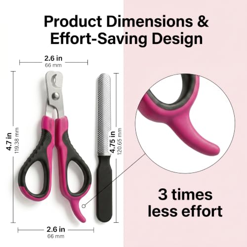 Image of Tpotato Cat Nail Clipper with Nail File,Stainless Steel Cat Nail Trimmer for Indoor Cats,Professional Kitten Nail Clipper for Small Large Adult Cats Claws and Toenail