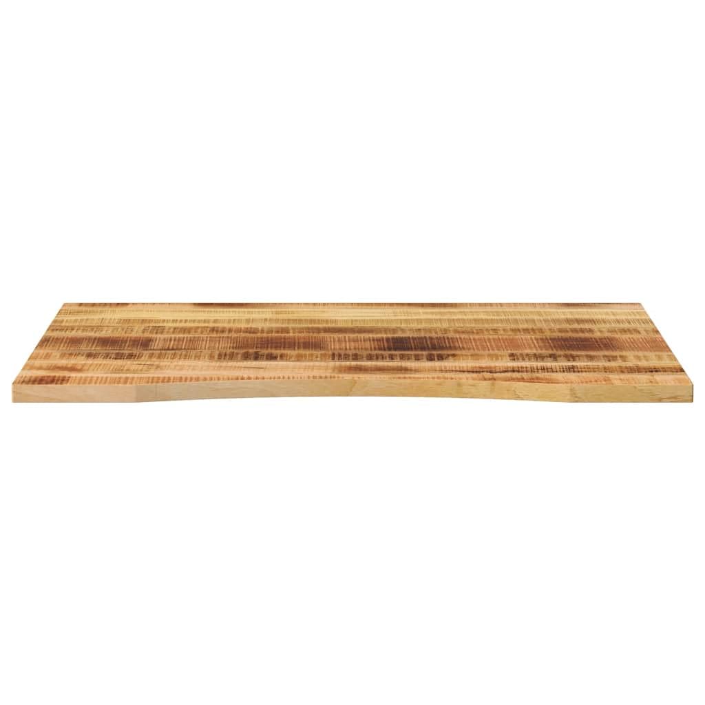 Massivholz Schreibtischplatte mit Ausschnitt Mango 110x80x2,5cm für Büro- und Esstische aus robustem Mangoholz