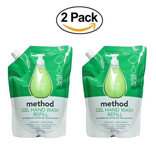 METHOD FOAMING HAND WASH REFILL, JUICY PEAR, 34 FL OZ POUCH, PACK OF 2
