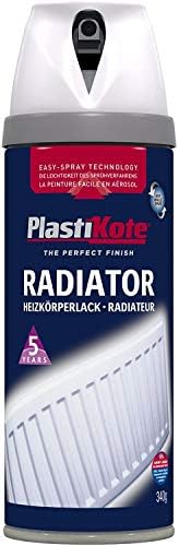 Plasti-kote 26102 400ml Radiator Satin Spray Paint - White