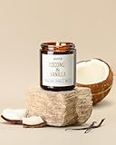 AOOVOO Coconut Vanilla Candles - 9 oz Scented Candles, Aromatherapy Candle, Soy Candle for Home Scented